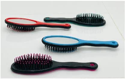 Premium Boar Bristle Hair Brush with Cushion Base for Shine & Volume - Detangling & Styling Brush for Women & Men - Perfect for Home, Travel & Salon Use (Pack of 1, Colors May Vary)