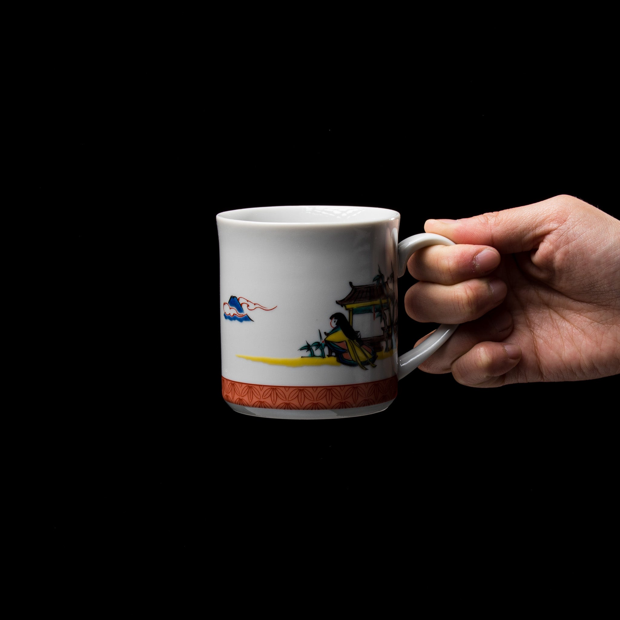 Japanese Folktale Kaguya Hime Themed Ceramic Mug - Perfect for Tea, Coffee & Gifts - Anime & Manga Inspired Collectible for Home & Office Use