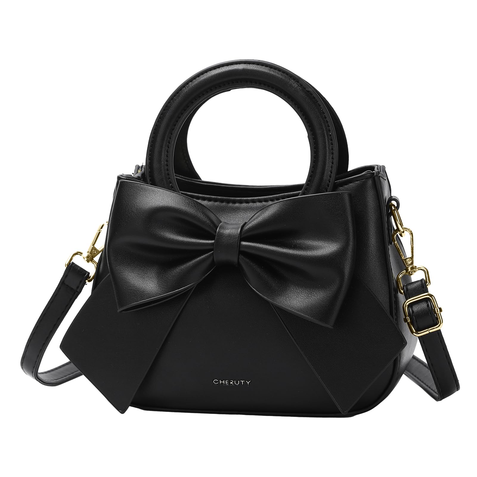 Stylish Vegan Leather Crossbody Bag for Women - Small Purse with Top Carry Handle & Cute Bow Knot | Perfect for Everyday Use, Travel & Shopping