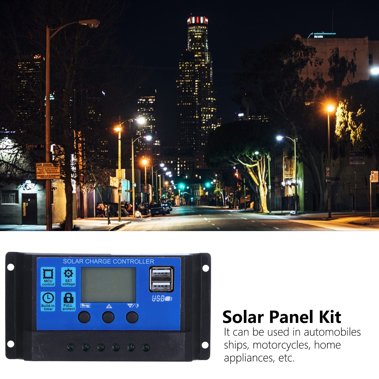10W 18V Polycrystalline Solar Panel Kit with Charge Controller & Extension Cable - High Efficiency Portable Solar Charger for RV, Camping, Off-Grid Power, Outdoor Farming & Gardening