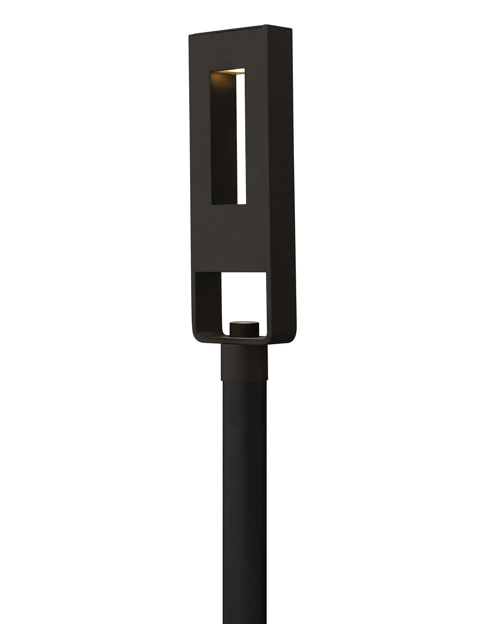 Atlantis LED Post Top Light - Satin Black Outdoor Pier Mount - Perfect for Driveways, Walkways, and Garden Landscaping