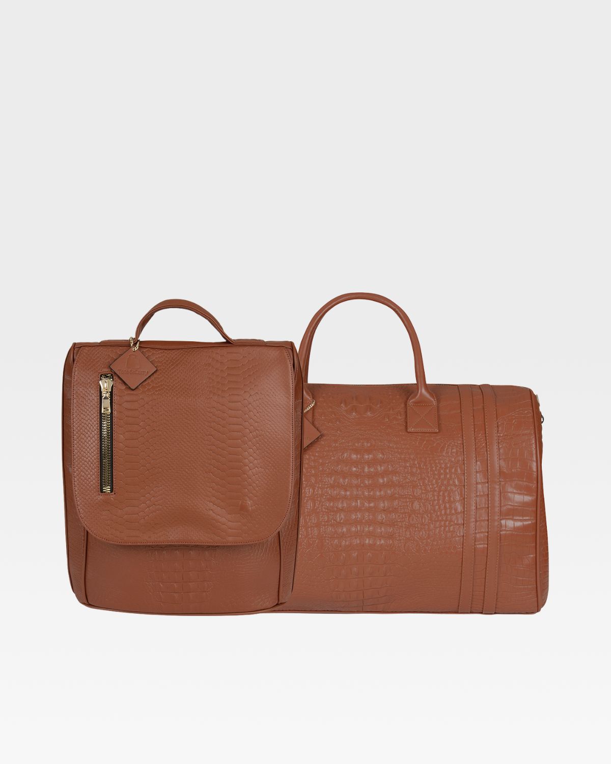 Apollo 2 Travel Set in Caramel - Premium Leather Toiletry Bag & Shaving Kit for Men | Perfect for Business Trips, Gym, Vacation & Grooming Essentials Storage