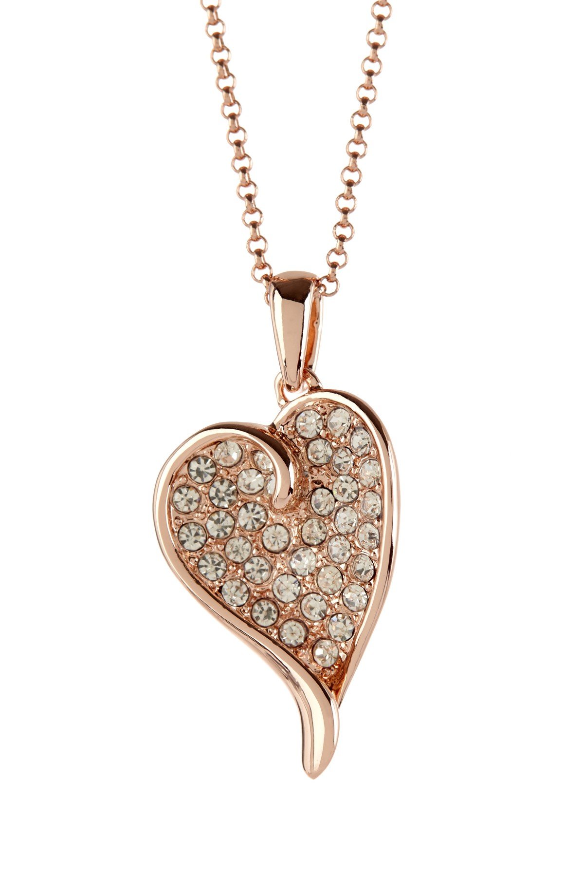 Stylish Heart-Shaped CZ Studded Pendant Necklace for Women | Trendy Fashion Jewelry Gift for Valentine's Day, Anniversary & Date Night