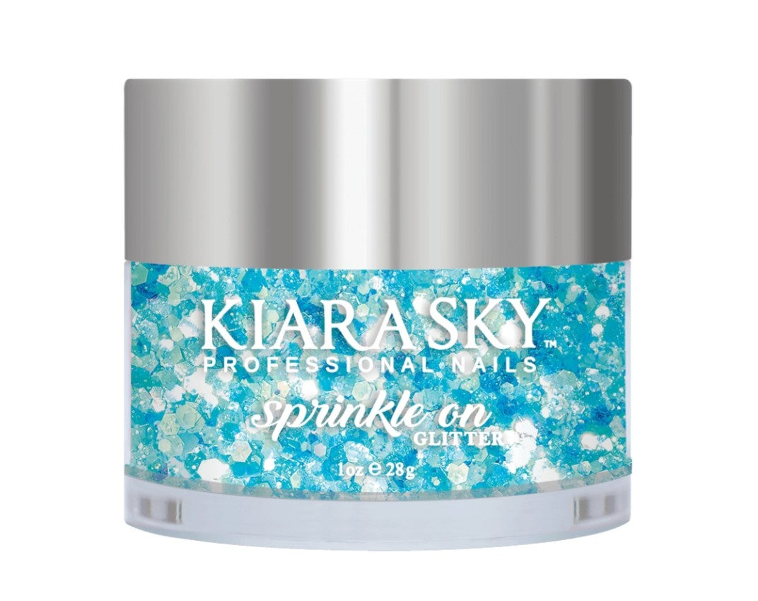 KIARASKY SPRINKLE ON SP227 I SEE BLUE Glitter Nail Polish - Long Lasting Vegan & Cruelty Free Nail Lacquer for Gel Manicure, DIY Nail Art & Party Makeup