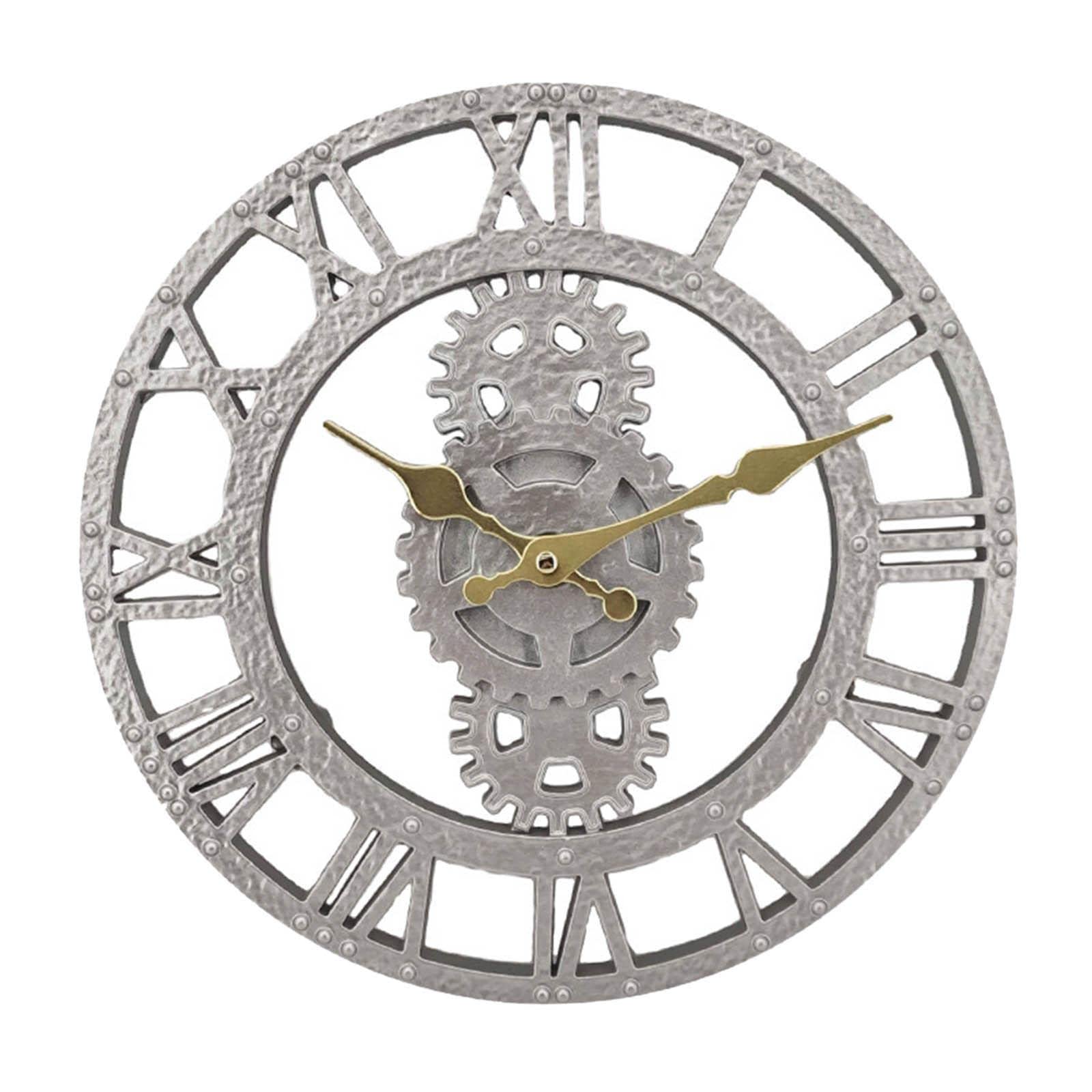 Waterproof Outdoor Wall Clock 30cm - Silent Quartz for Garden & Office Decor