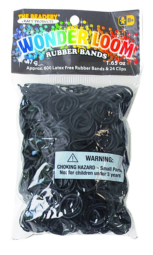 Wonderloom Bands - Premium Elastic Hair Ties for Women & Girls - Soft No Damage Hair Bands (Black, 12-Pack) - Perfect for Workouts, Yoga, Sports & Everyday Hairstyles