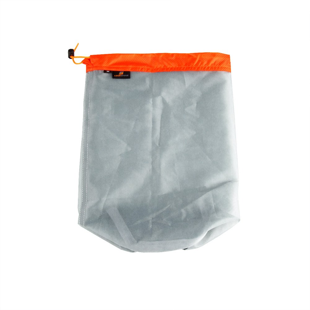 Ultralight Mesh Drawstring Storage Bag - 5 Pack Waterproof Camping Hiking Gear Organizer for Outdoor Essentials | Perfect for Backpacking, Travel & Sports Equipment Storage