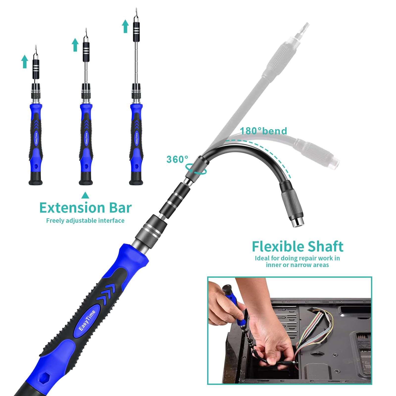 140 in 1 Precision Screwdriver Set - Professional Electronics Repair Tool Kit for iPhone, Macbook, Laptop, PC, Xbox & Tablet - Perfect for Home DIY, Computer Maintenance & Phone Repair Jobs