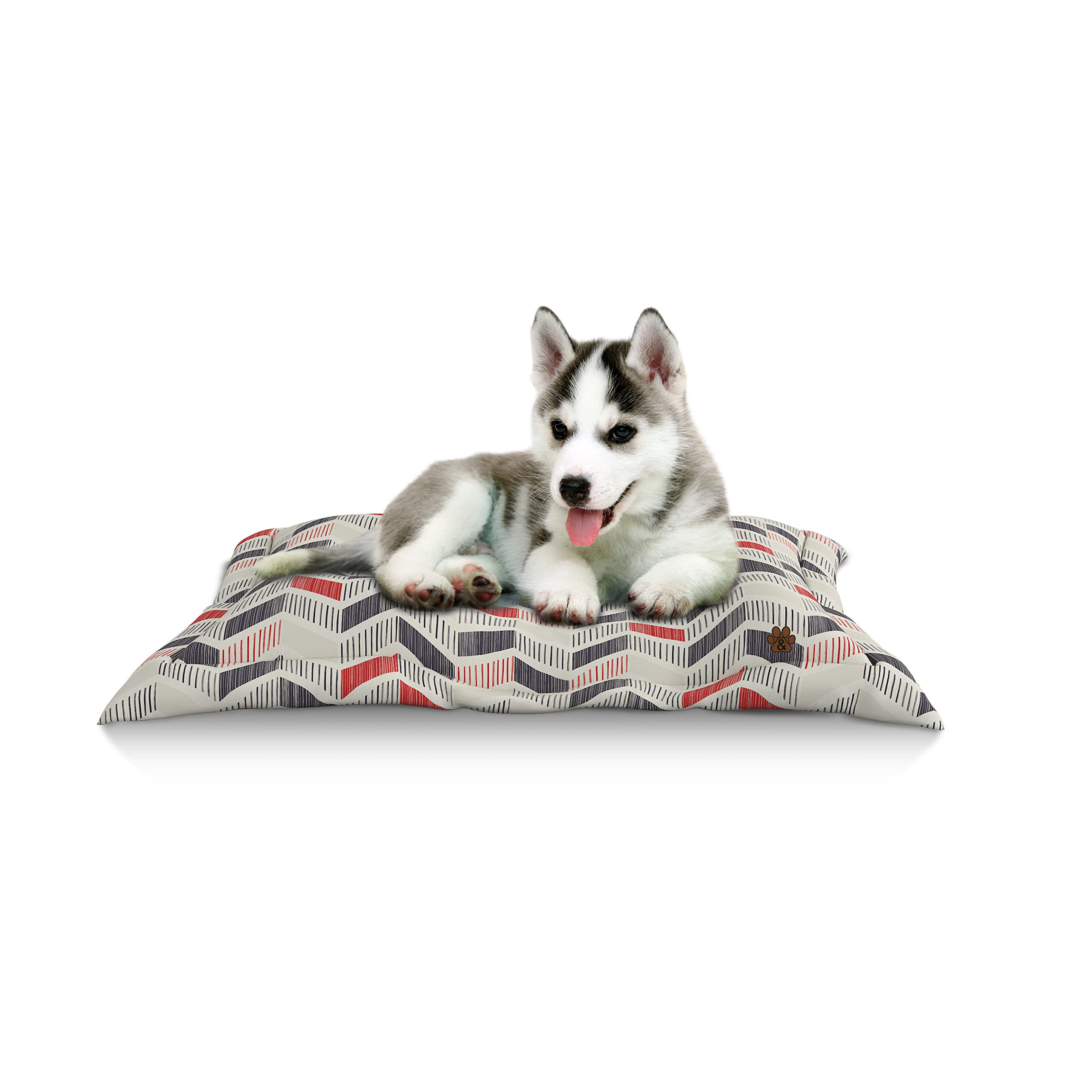 Non-Slip Dog Bed Mat for Large Medium Small Dogs & Cats - Washable Pet Mattress with Anti-Skid Bottom (Pattern 14, Large Size) - Perfect for Crates, Floors & Sofas
