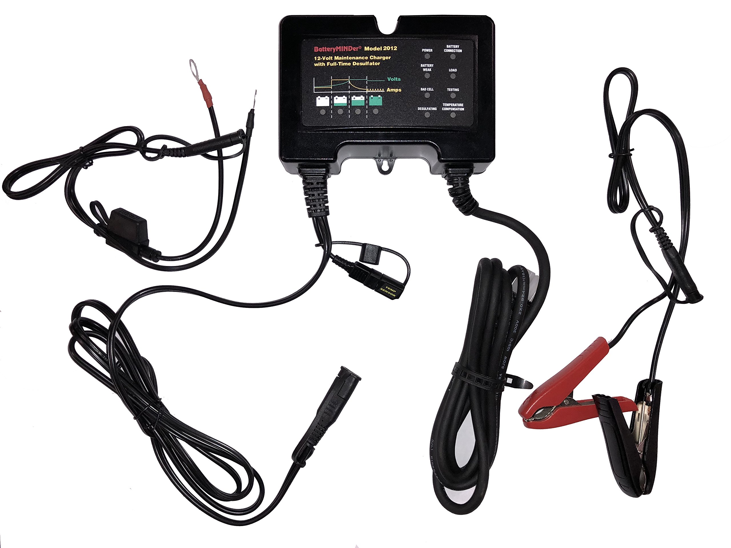 12V 2A Smart Battery Charger & Maintainer with Desulfation - Universal for Cars, Trucks, Motorcycles, ATVs, Boats & RVs | Perfect for Winter Storage, Seasonal Vehicles & Long-Term Battery Maintenance