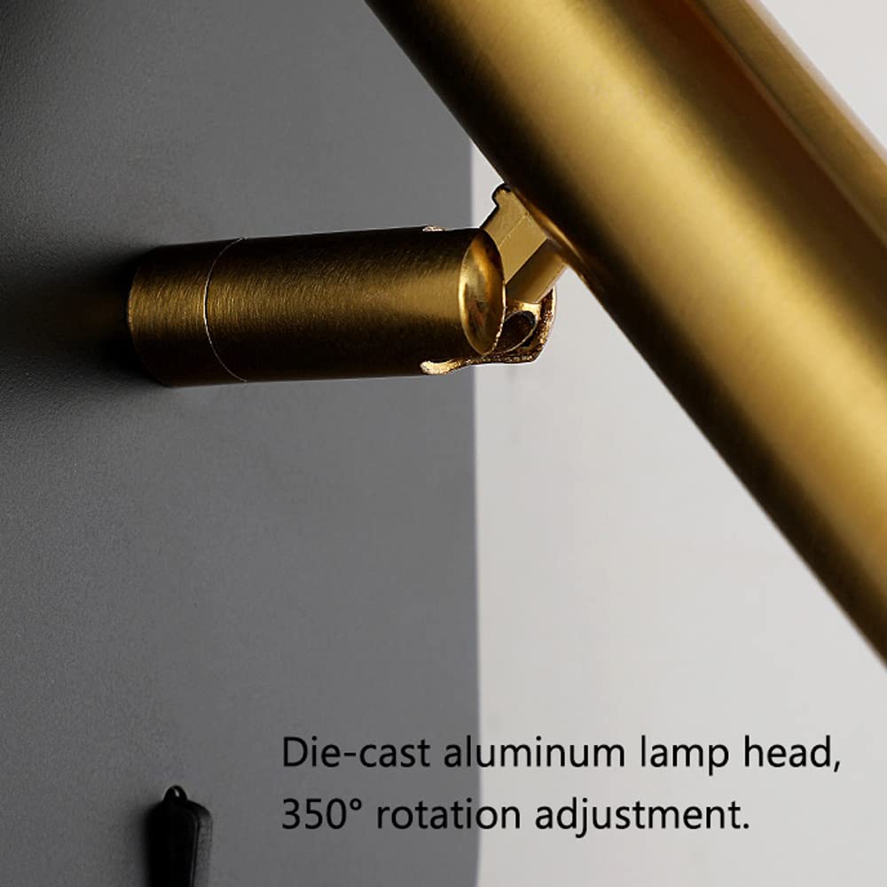 Modern LED Wall Lamp - Adjustable 90° Up/Down Light for Bathroom Vanity, Bedroom & Bedside - Black Indoor Sconce Lighting for Home Decor & Reading