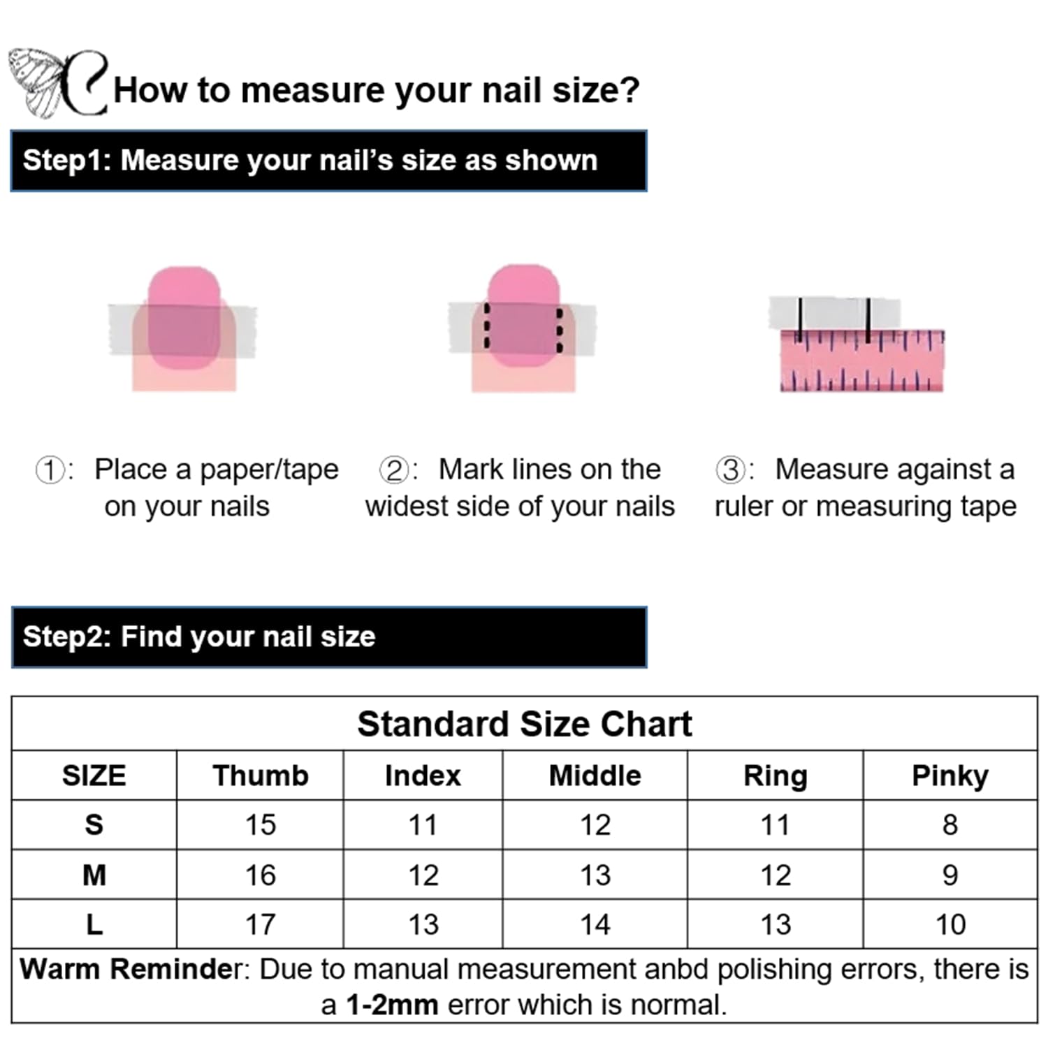 COOLYOUNG Short Square Press on Nails for Women - 10PCS Handmade Fake Nails with 48 Nail Glue Stickers, Storage Pouch & Gift Box | Perfect for Daily Wear, Parties, Weddings and Special Occasions