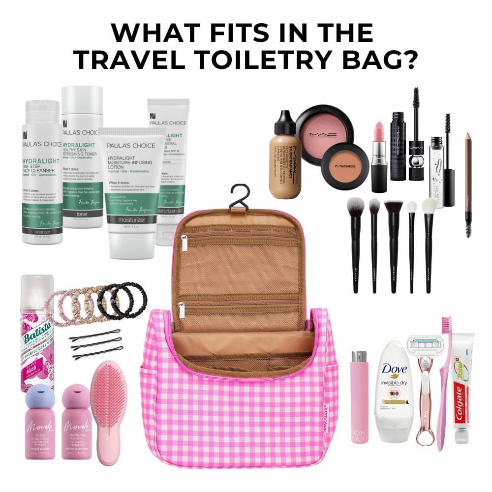 Bon Voyage Leopard Print Travel Toiletry Bag - Waterproof Cosmetic Organizer for Women & Men - Perfect for Vacation, Business Trips & Gym Essentials Storage