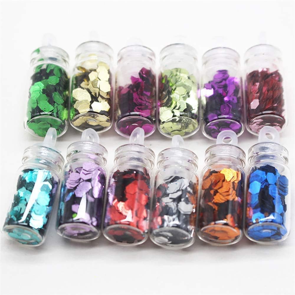 FAMEZA 48 Colors Slime Sparkling Eyeshadow & Nail Art Glitter Dust Powder Set - Face & Nail Glitter for Prom, Performances, Parties, Halloween, Cosplay & DIY Crafts