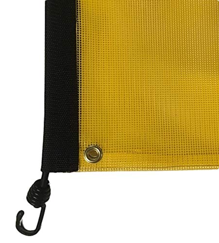 Oversize Load Sign for Trucks - Heavy Duty Reflective Oversized Load Banner with Bungee Hooks & Red Safety Flags - DOT Compliant Warning Sign for Transporting Large Equipment (Perfect for Semi Trucks, Trailers & Construction Vehicles)