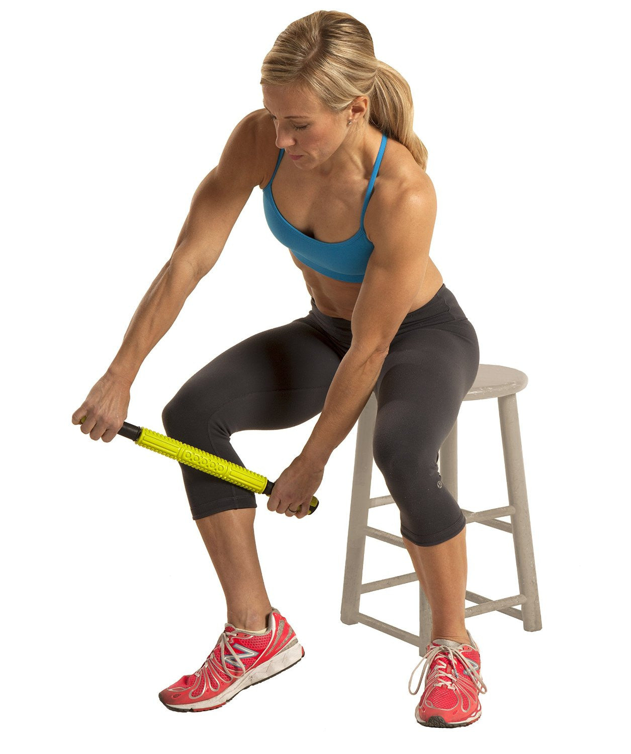 GoFit Massage Bar Stick 18 Inch - Deep Tissue Muscle Roller for Pain Relief & Recovery - Perfect for Athletes, Gym Workouts & Post-Exercise Therapy