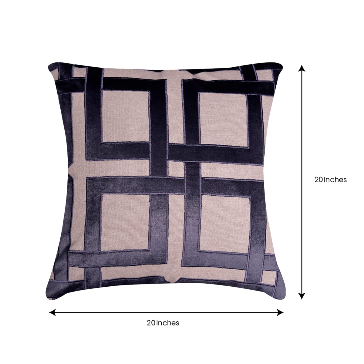 Decozen Embroidered Zipper Pillow Covers 20x20 Inches - 4 Piece Beige Brown Throw Pillow Cases for Sofa, Couch, Bed & Home Decor - Perfect for Living Room, Bedroom & Office Styling