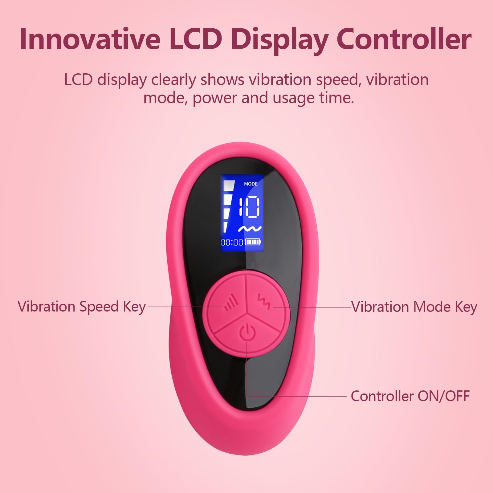 Premium Remote Control Clitoral Vibrator & Anal Plug - 10 Vibration Modes, LCD Display, Rechargeable - Perfect for Couples Play, G-Spot Stimulation & Sensual Exploration - Ideal Gift for Women, Girlfriend, Birthday & Anniversary