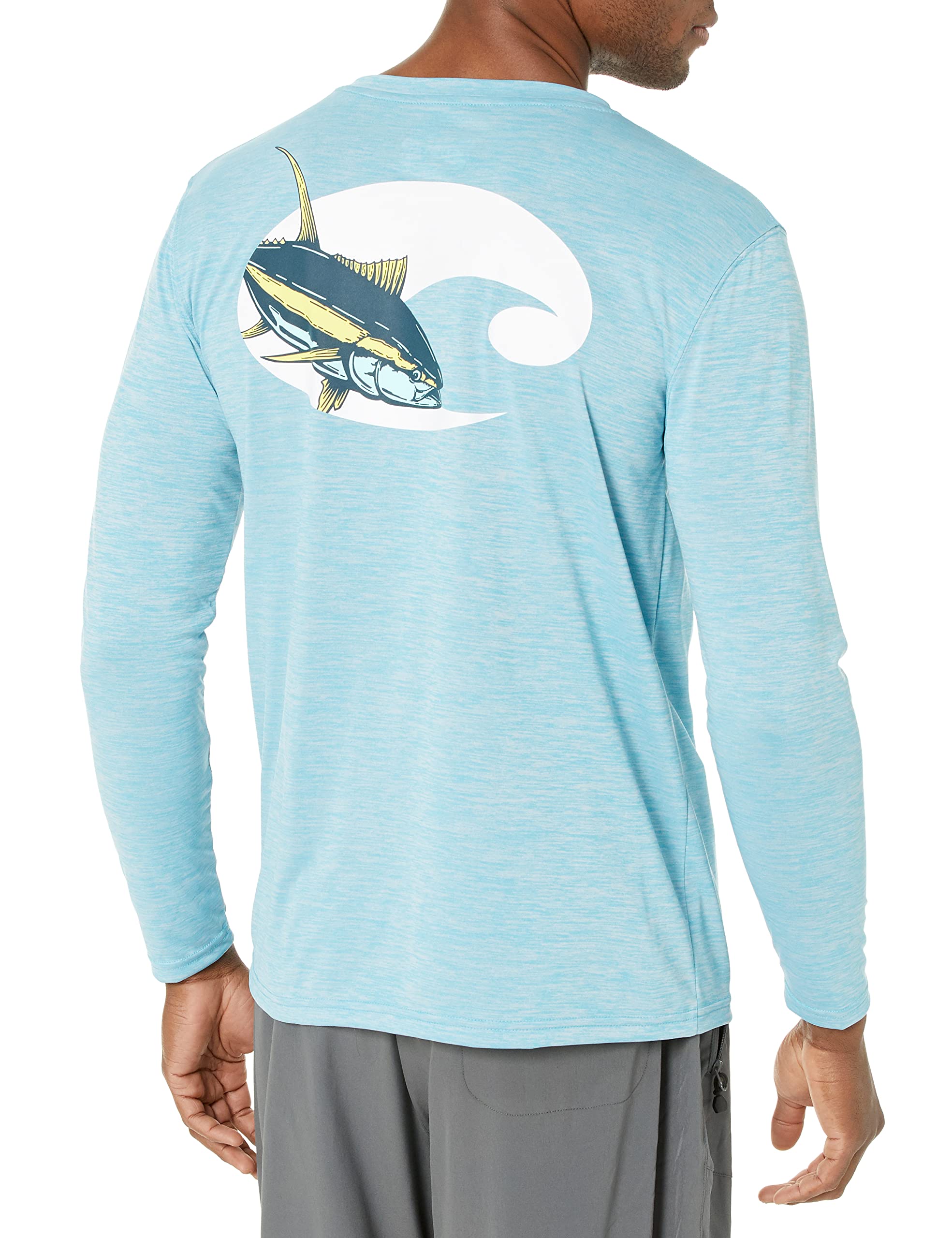 Costa Del Mar Men's Tech Angler Tuna Fishing Shirt - Quick-Dry Performance Tee for Saltwater Fishing & Outdoor Adventures