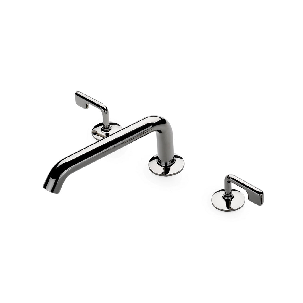 Waterworks 0.25 Low Profile Concealed Tub Filler with Brass Metal Lever Handles - Perfect for Modern Bathroom Renovations and Spa-Like Shower Experiences