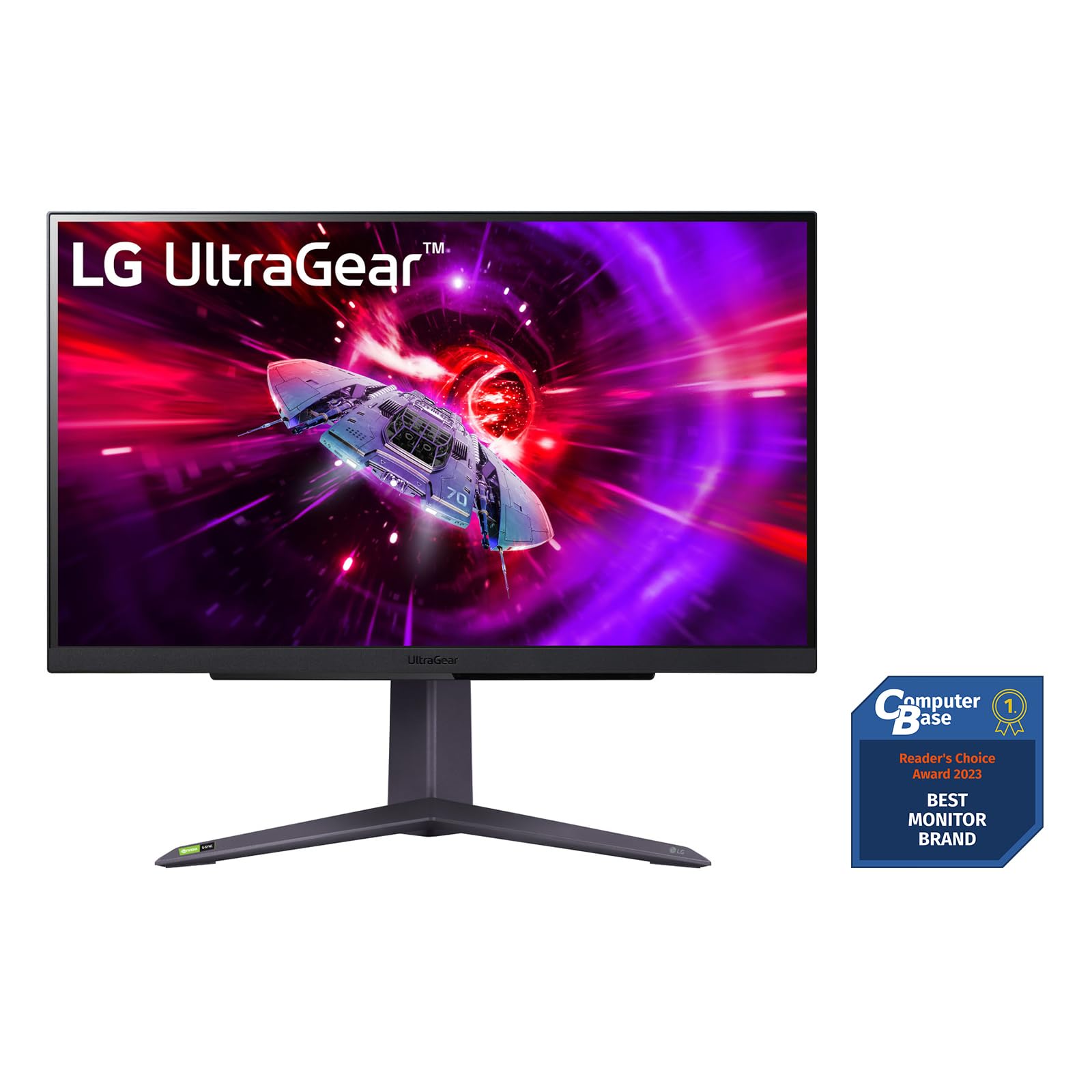 LG 27GS75QX-B UltraGear QHD 27-inch Gaming Monitor - 2560x1440 IPS Display, 1ms Response, 180Hz Refresh Rate, HDR10, NVIDIA G-Sync & AMD FreeSync Compatible - Perfect for Esports, FPS Gaming & Home Office Setup