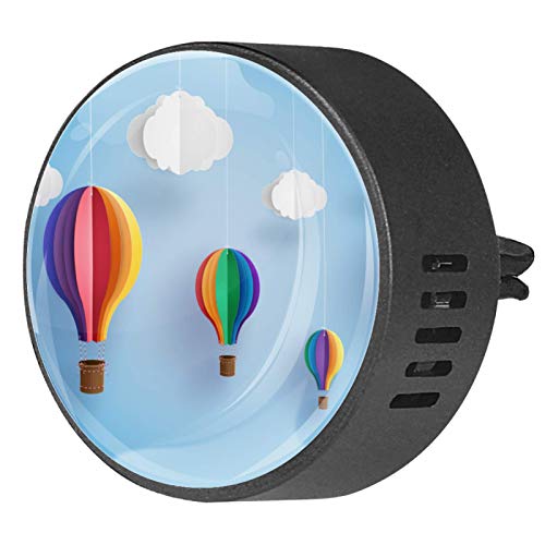 2 Pack Car Aromatherapy Essential Oil Diffuser - Hot Air Balloon & Cloud Shape Car Air Freshener Vent Clip | Long-Lasting Fragrance for Vehicles, Office & Home Use