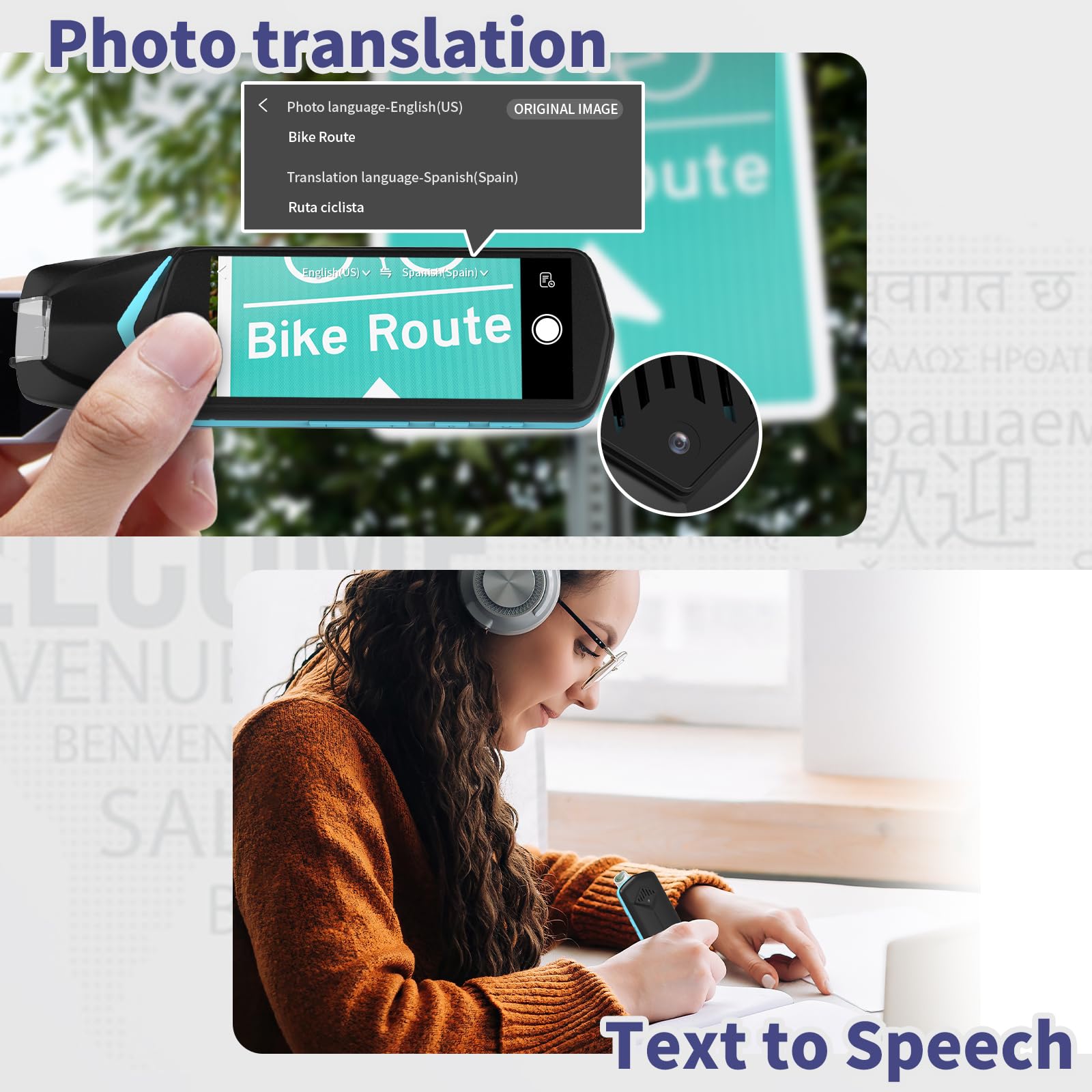 NEWYES Scan Reader Pen 4 - Text to Speech Device & Translator Pen for Dyslexia, Photo Translation OCR, 16GB Bluetooth Pen Scanner for Students & Adults (Blue) | Perfect for Reading Assistance, Language Learning & Study Sessions