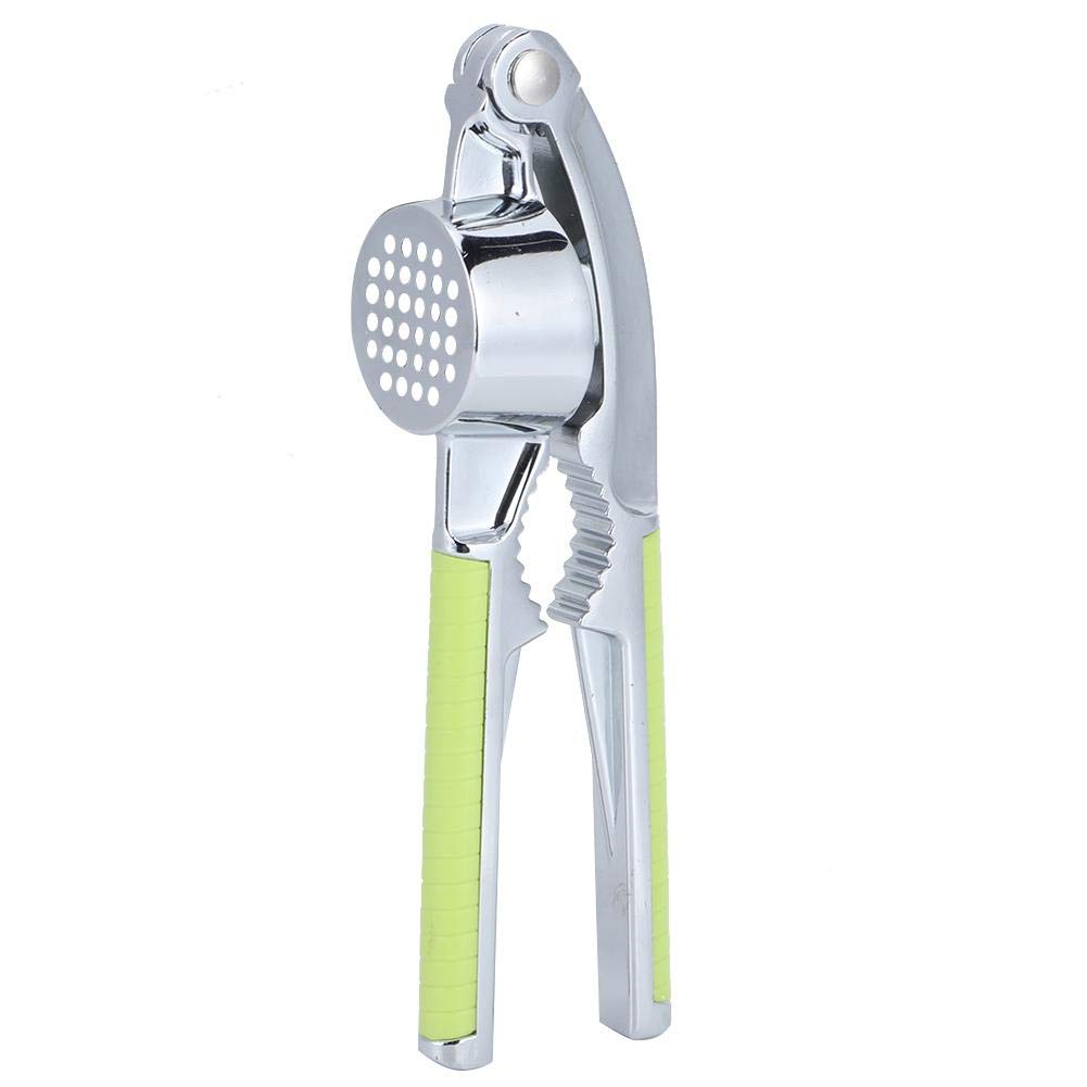 Premium Zinc Alloy Garlic Press - Heavy Duty Manual Garlic Crusher with Ergonomic Non-Slip Handle, Multi-Functional Kitchen Gadget for Chopping Garlic, Nuts & Herbs - Perfect for Home Cooking, Meal Prep & Restaurants