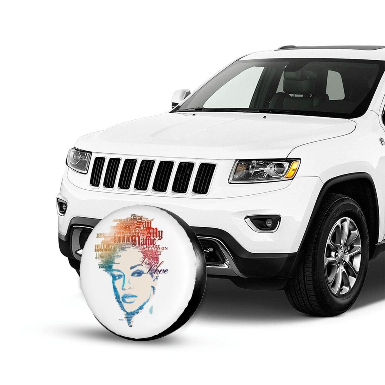 Sattika Universal Spare Tire Cover 14 Inch - Waterproof Wheel Cover for Travel Trailer, RV, SUV, Truck Accessories | Durable & Weatherproof for Outdoor Adventures & Road Trips