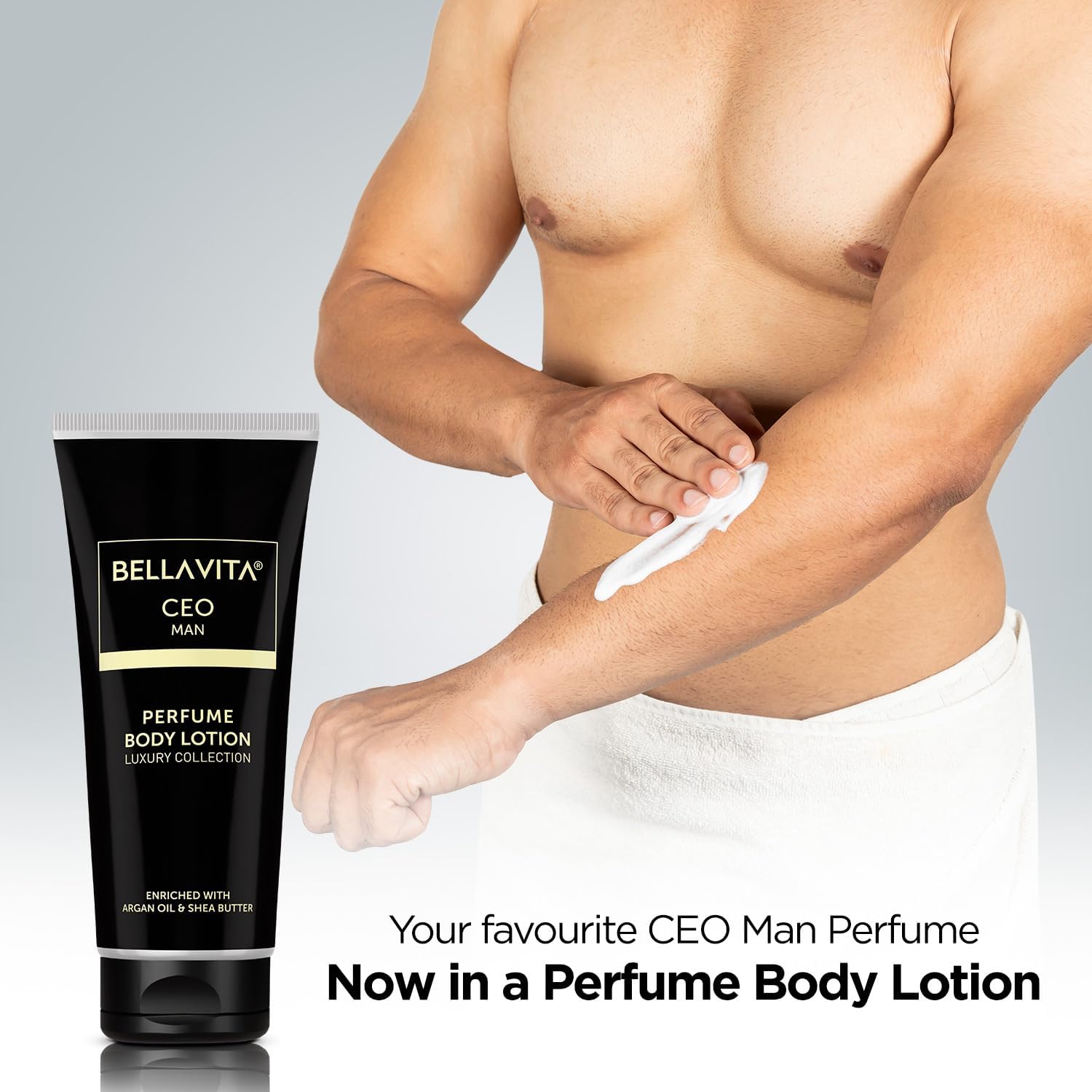 BVita Luxury Intense CEO Men's Body Perfume Lotion - Nourishing & Hydrating with Argan Oil & Shea Butter (200ml) | Softens & Protects Skin | Perfect for Daily Use, Gym & Office