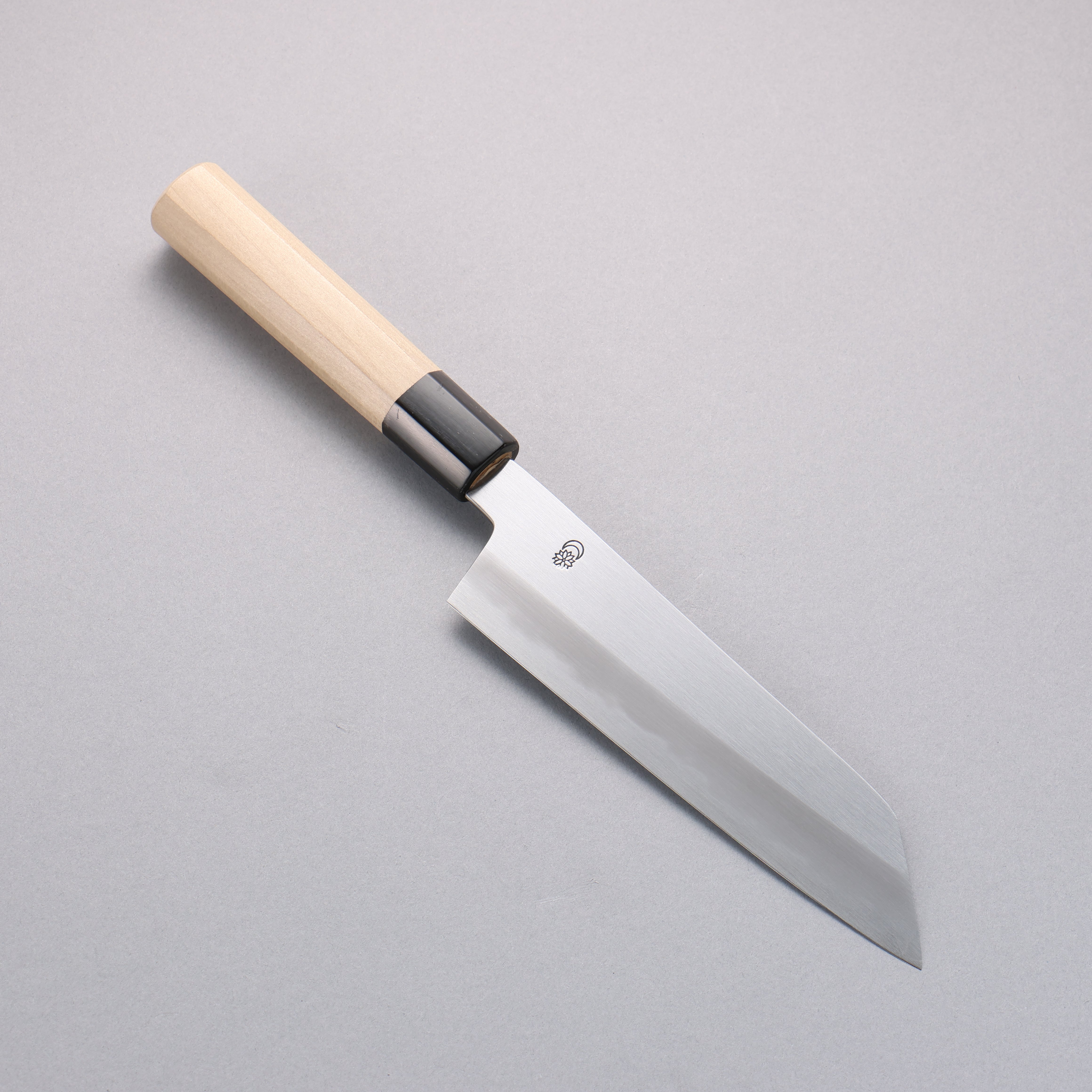 Premium Kikuzuki White Steel No.2 Kiritsuke Santoku Knife 180mm - Japanese Chef Knife with Magnolia Wood Handle - Perfect for Slicing, Dicing & Precision Cutting in Professional Kitchens & Home Cooking