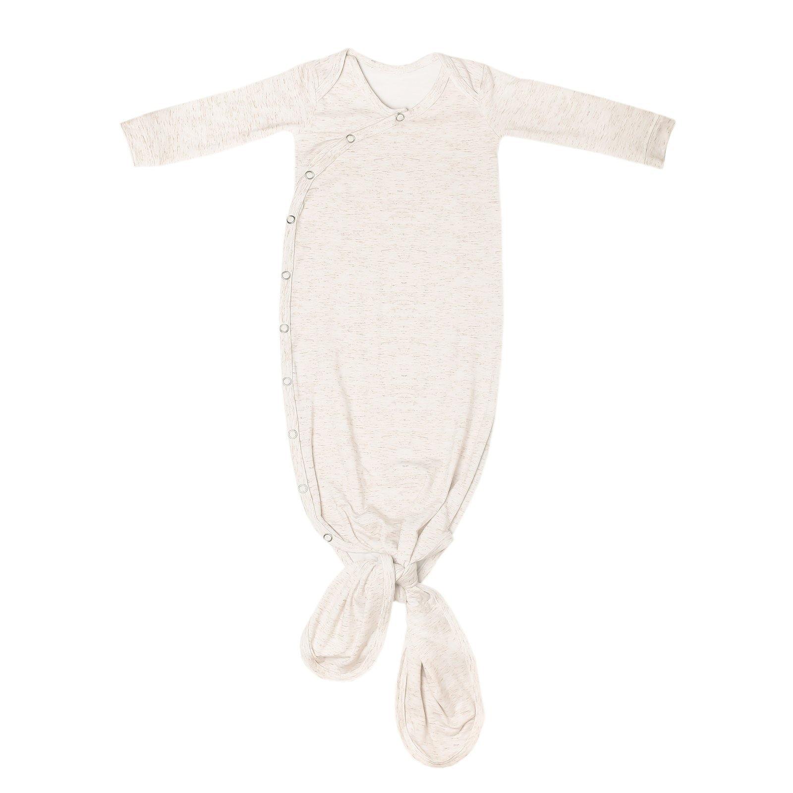 Soft Newborn Knotted Gown - Organic Cotton Baby Sleepwear for Boys & Girls - Perfect for Hospital, Photo Shoots & First Outfits