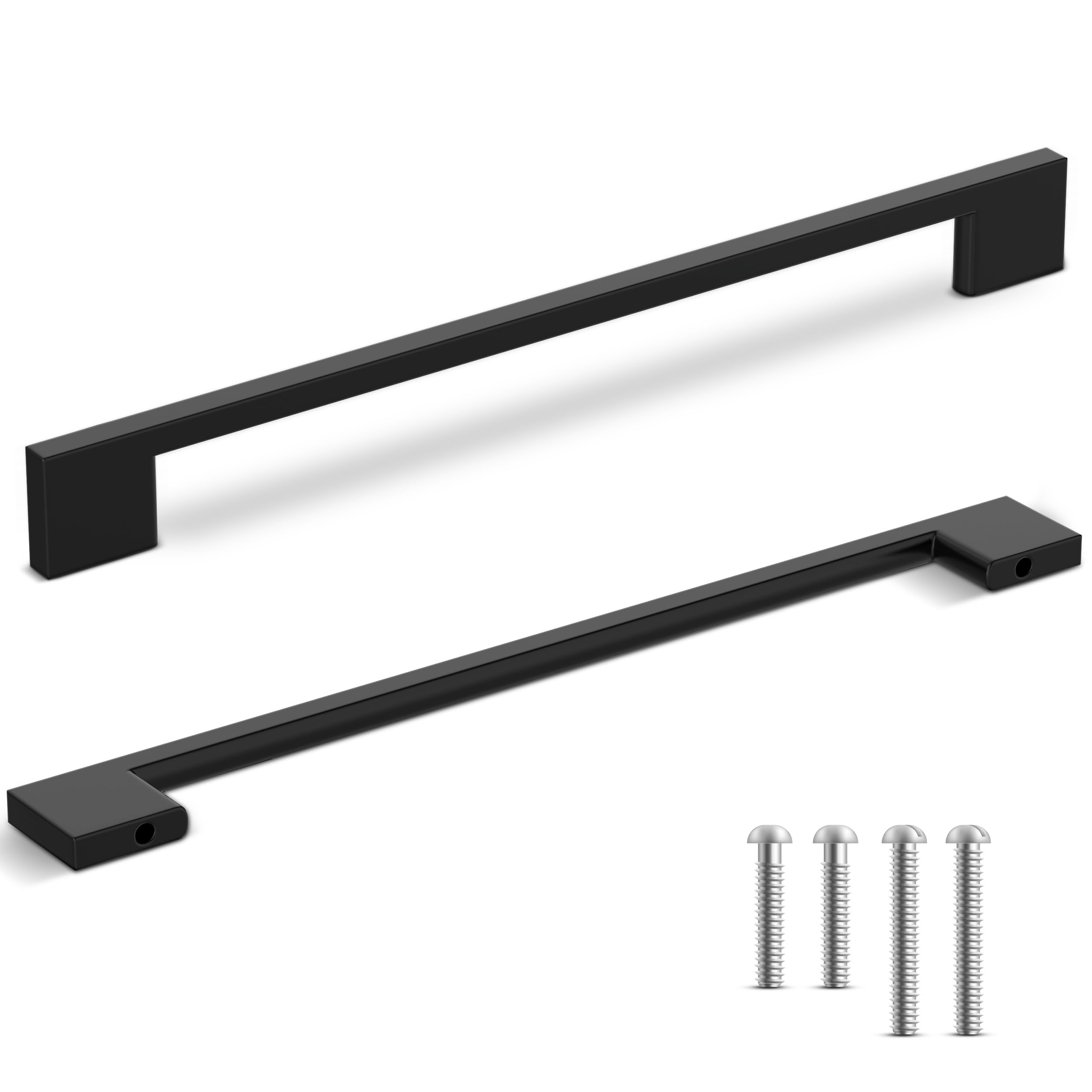 Southern Hills Matte Black Cabinet Pulls 8.75 inch (224mm) - Black Kitchen Cabinet Handles, Dresser Drawer Pulls & Vanity Hardware - Perfect for Modern Kitchens, Bathroom Vanities & Furniture Upgrades