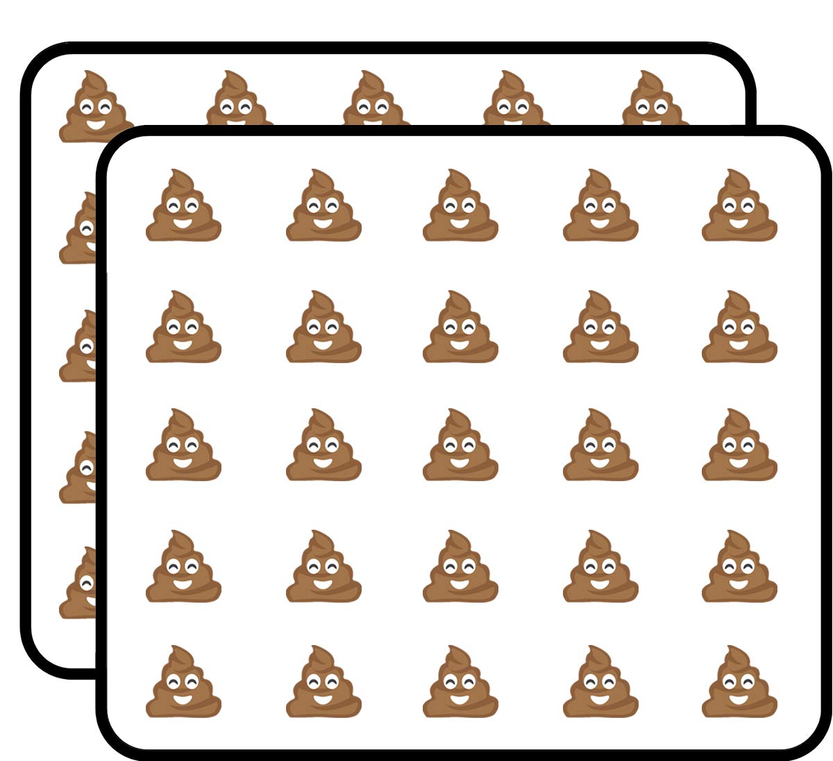 50 Pack Poop Emoji Stickers for Scrapbooking, DIY Crafts, Bullet Journals - Fun Decals for Kids Art Projects, Planners, and Creative Albums | Perfect for School Supplies, Party Favors & Gift Wrapping