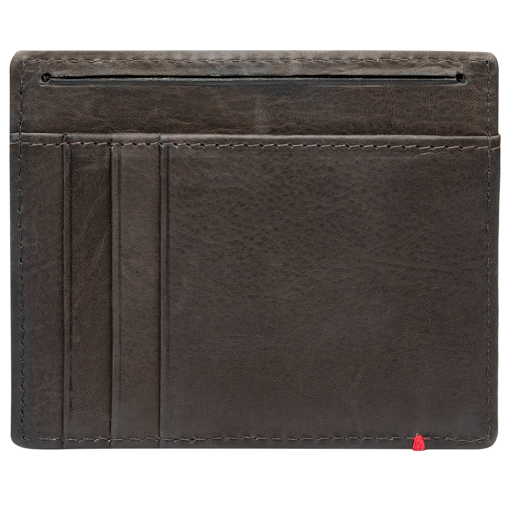 Genuine Mocha Leather Wallet with Viking Metal Plate Design - Stylish & Durable RFID Blocking Bifold Wallet for Men, Perfect for Travel, Business & Everyday Use
