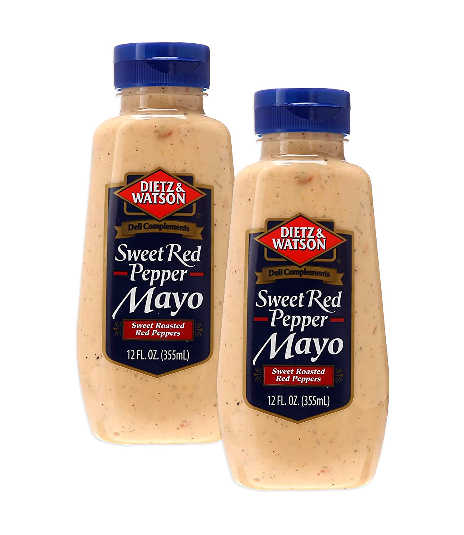 Dietz & Watson Sweet Red Pepper Mayo - 2 Pack (16 oz Bottles) | Gourmet Sandwich Spread, Burger Condiment & Salad Dressing for Deli Meats & Wraps