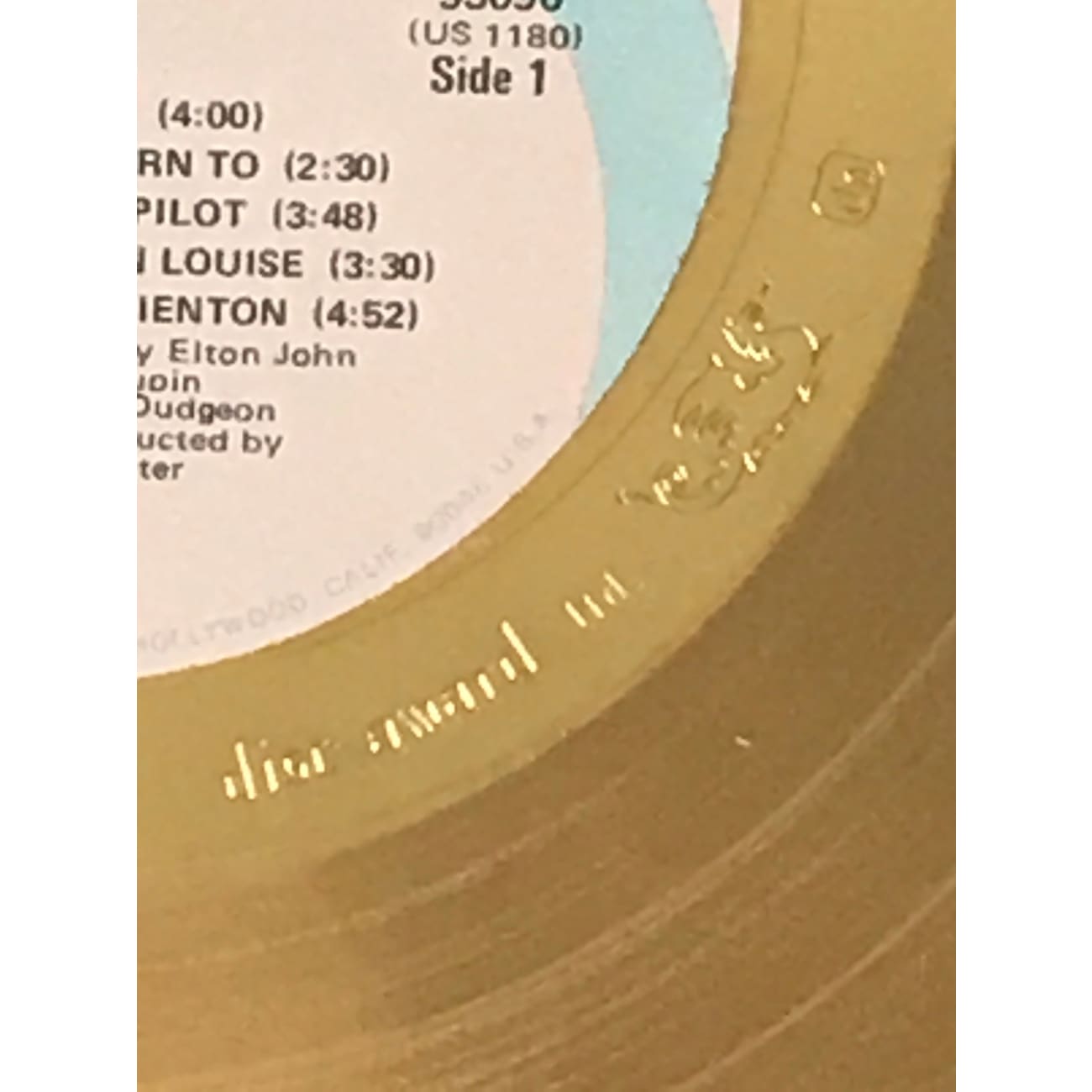 Elton John 1970 Debut RIAA Gold LP Award - Rare Collectible Vinyl Record for Music Enthusiasts | Perfect for Display in Home Theater, Music Room or Collector's Showcase