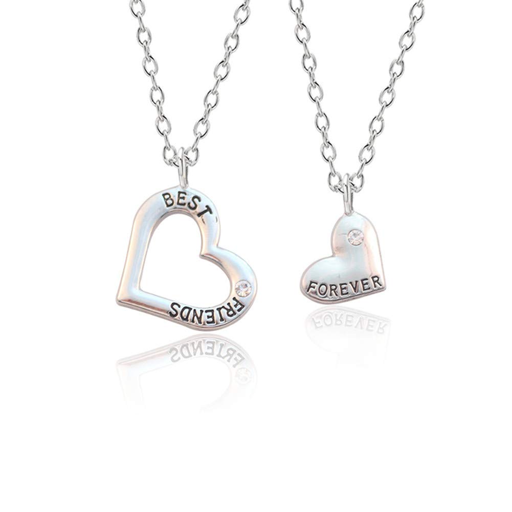 Best Friend Necklaces for 2 - Matching Heart BFF Friendship Pendant Set for Women, Girls & Teens | Perfect Gift for Best Friends Forever | Ideal for Birthdays, Anniversaries & Special Occasions
