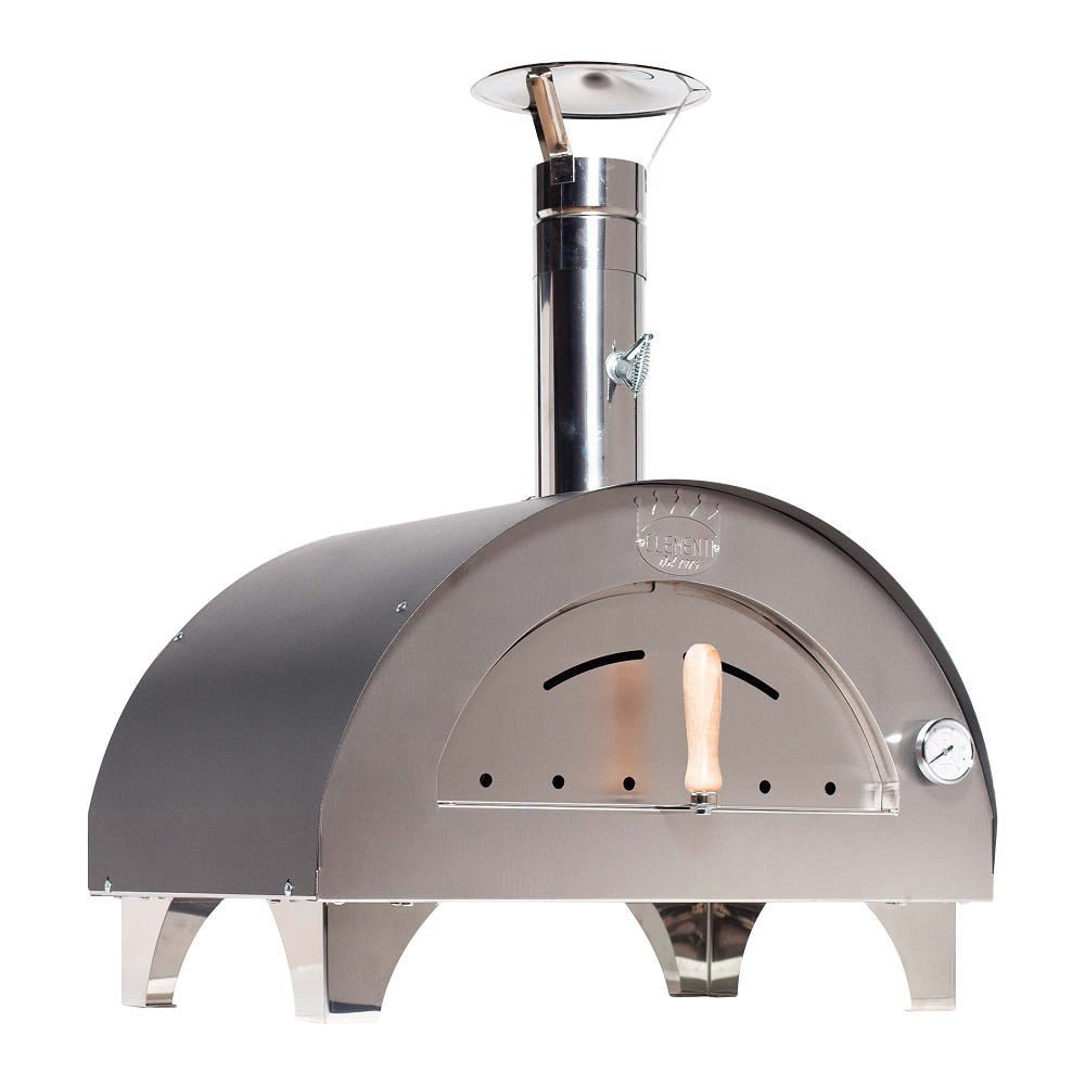 Clementi CLEMENTINO 27.5 Inch Hybrid Propane & Wood Pizza Oven - Outdoor Cooking, Backyard Parties, Restaurant Quality Pizza at Home