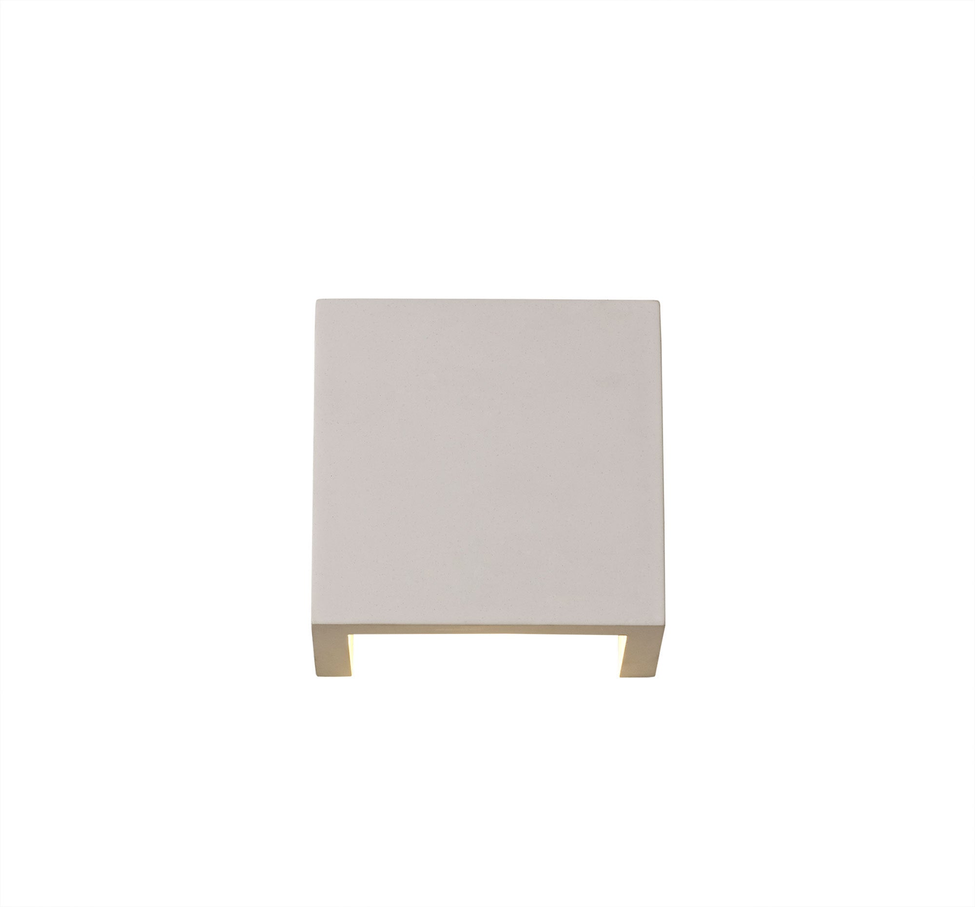 Alina Square Wall Lamp - 6.5W LED Light Fixture, 3000K Warm White, 592 Lumens, Paintable White Gypsum Surface - 3 Year Warranty - Perfect for Bedroom, Living Room, Hallway & Office Lighting