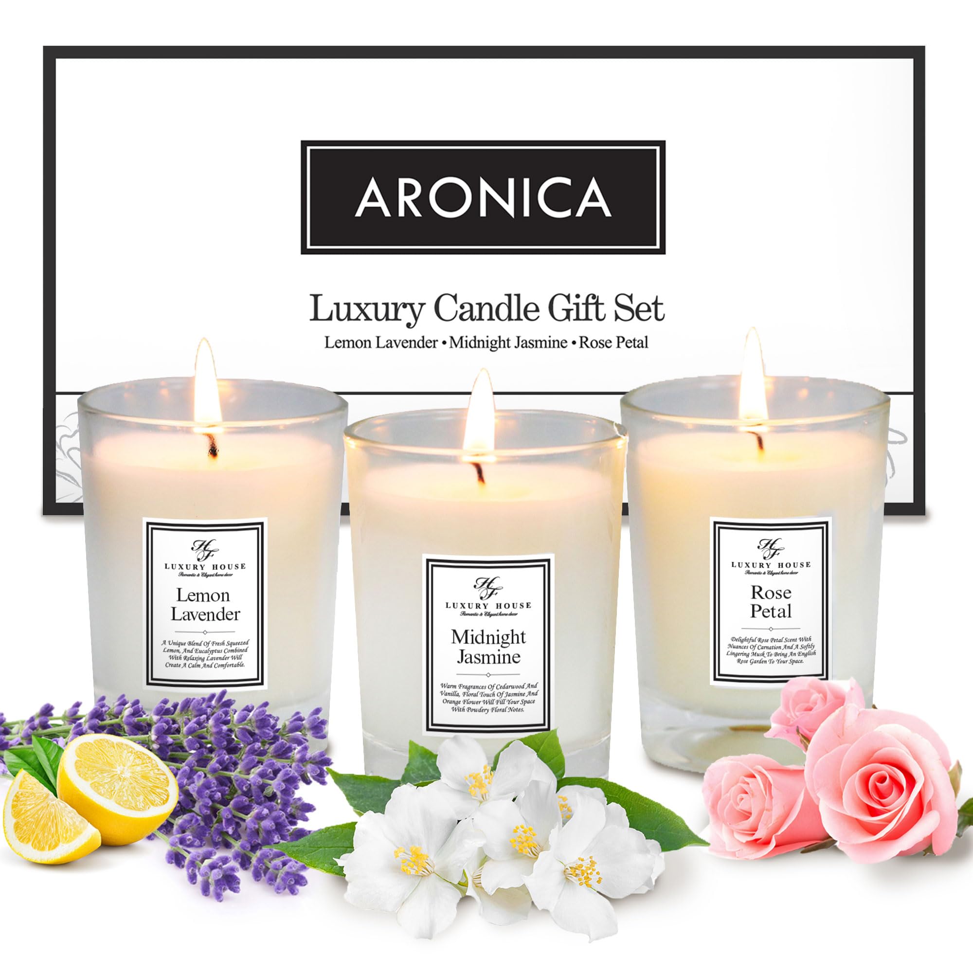 Luxury Scripture Candles Gift Set for Women - Perfect for Secret Santa, Coworker Gifts, Bridal Showers & Get Well Presents - Aromatic Scented Candles for Relaxation & Home Decor