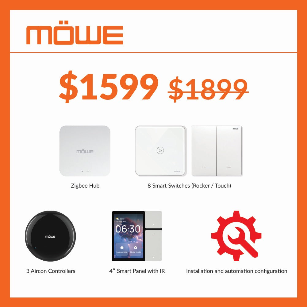 MoeWe Basic Smart WiFi Switch - Remote Control Light Switch for Home Automation, Compatible with Alexa & Google Assistant (2 Pack) - Perfect for Living Room, Bedroom, and Smart Home Setup