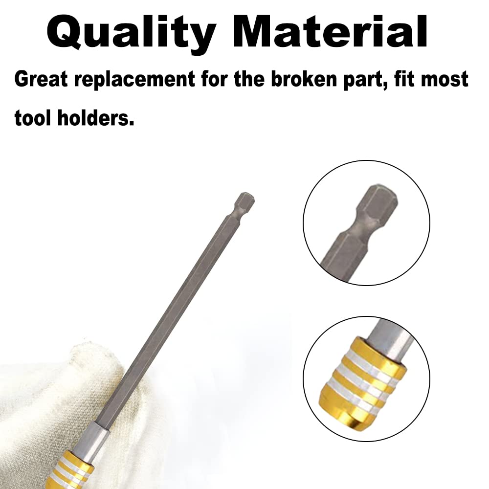 Utoolmart Magnetic Hex Screwdriver Bit Holder - 1/4 Inch Hexagon Drill Extension for Power Tools (2.4/4/6 Inch Length, 3-Piece Set, Yellow) - Perfect for DIY Projects, Home Repairs & Professional Construction Work