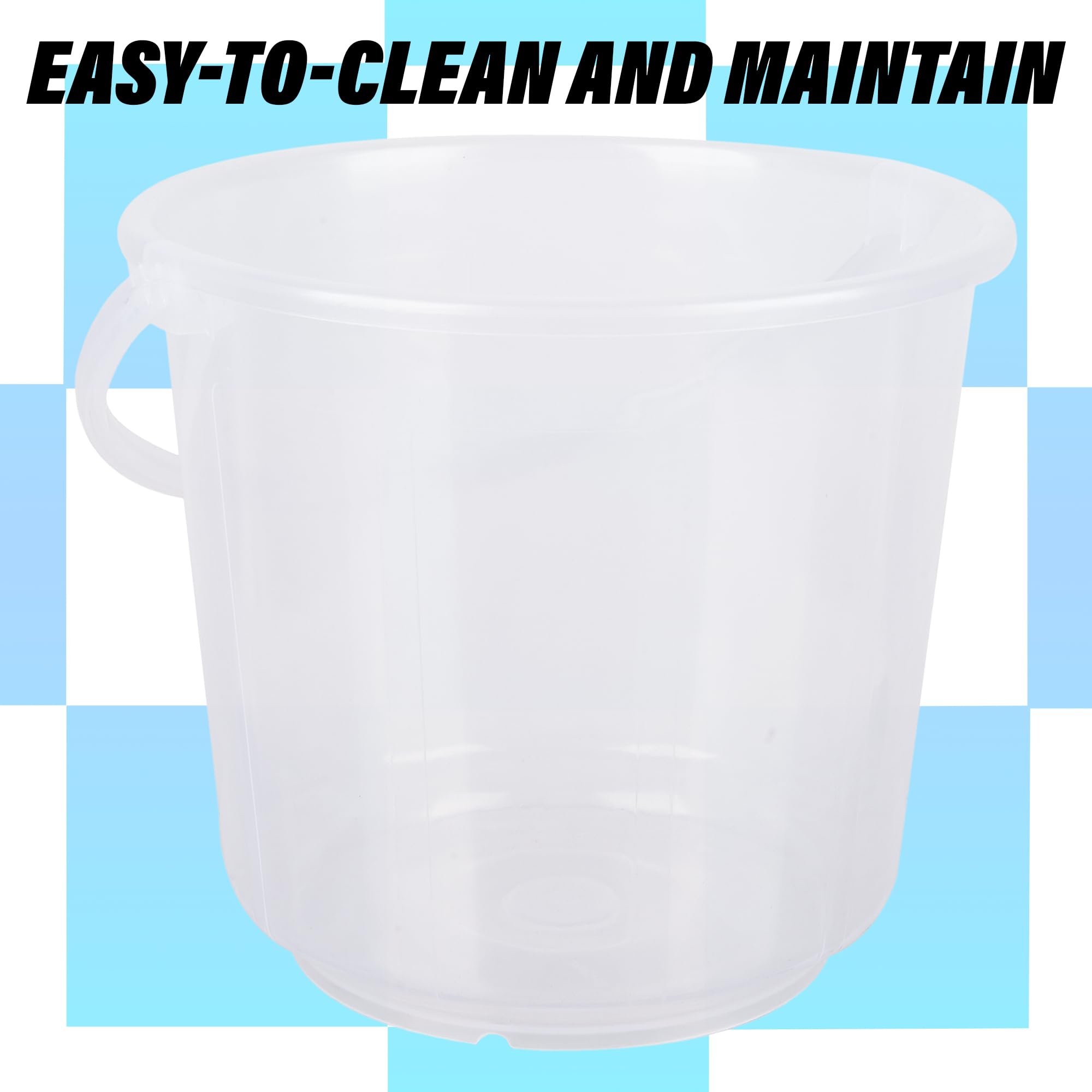 Kuber Industries 7L Transparent Plastic Bucket - Multipurpose Mop Bucket, Storage Container & Water Storage Solution (Pack of 2) - Ideal for Home Cleaning, Gardening & DIY Projects