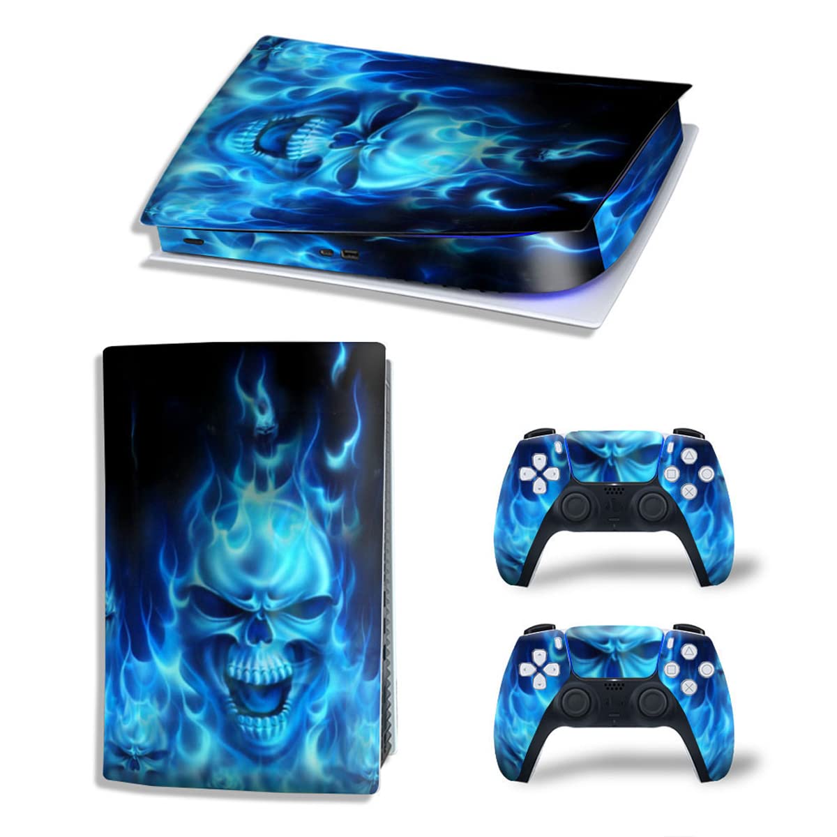 Custom Blue Grimace Vinyl Skin Sticker Decal Cover for PS5 Digital Edition Console & Controllers - Protective Wrap with Easy Installation - Perfect for Gaming Setups, Personalization & Gift Giving
