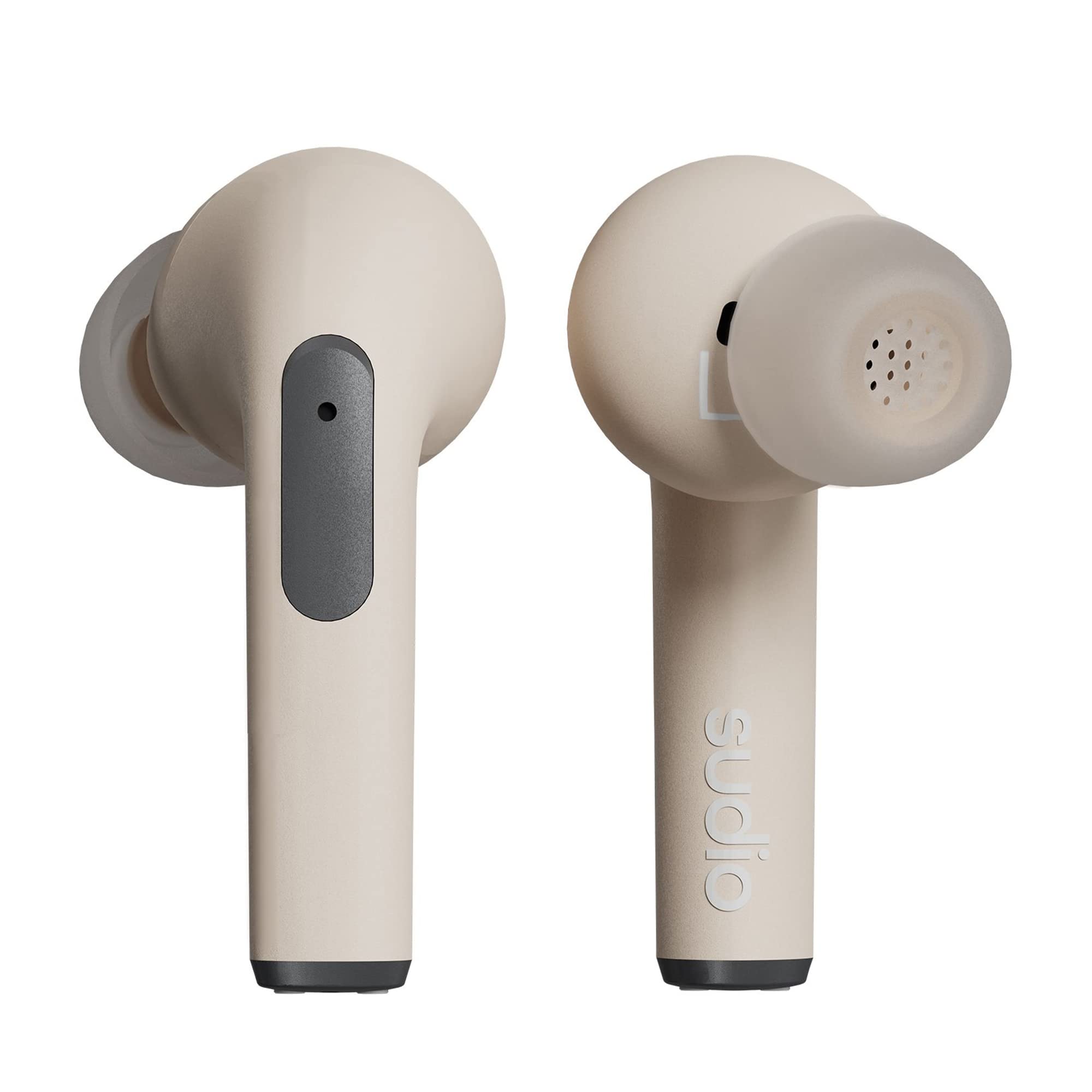 Sudio N2 Pro True Wireless Bluetooth Earbuds with ANC, Multipoint Connection, IPX4 Water Resistant, 30H Playtime - Wireless & USB-C Charging, Built-in Mic - Perfect for Workouts, Commuting & Travel (Sand)