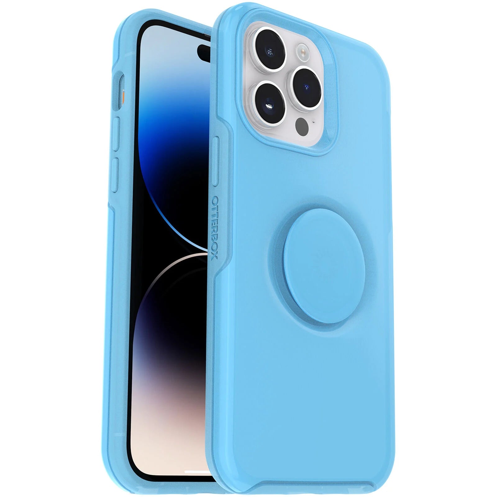 iPhone 14 Pro Max Otterbox POP Symmetry Series Protective Case - Blue (You Cyan This) | Shockproof & Slim Design for Everyday Protection | Perfect for Work, Travel & Outdoor Activities