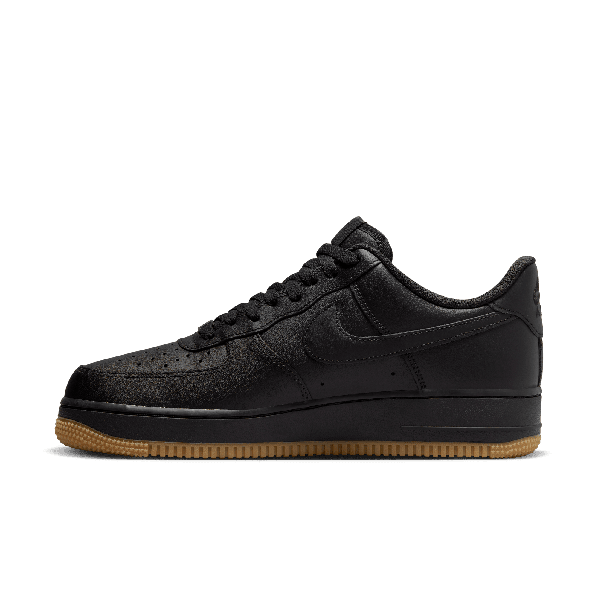 Nike Air Force 1 '07 Sneakers - Black Gum Sole - Men's/Women's Basketball Shoes - Perfect for Casual Wear, Street Style & Everyday Comfort
