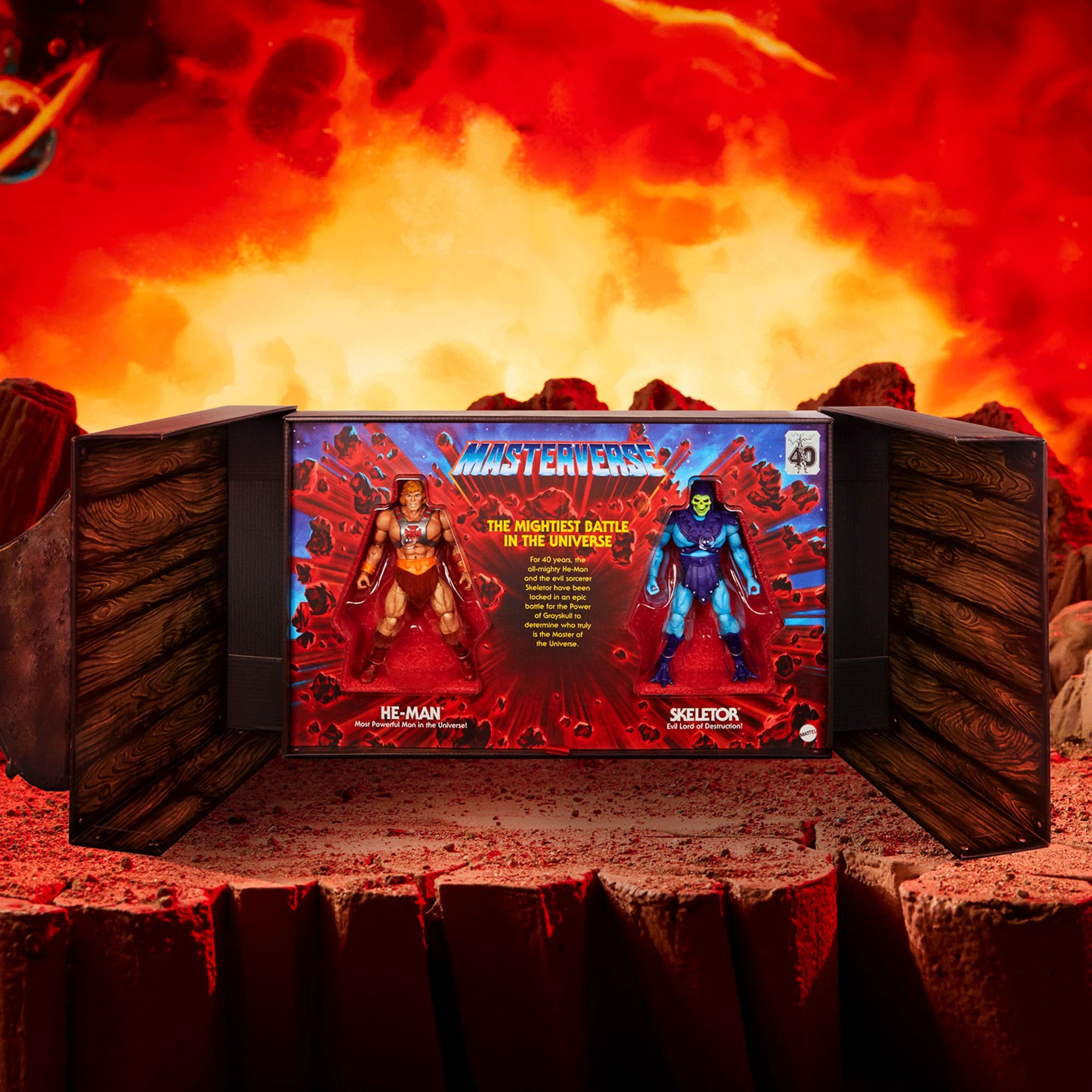 Masters of the Universe Masterverse He-Man vs Skeletor 40th Anniversary Action Figure Set by Mattel - Collector's Edition for Display & Play | Perfect Gift for Fans & Nostalgic Collectors