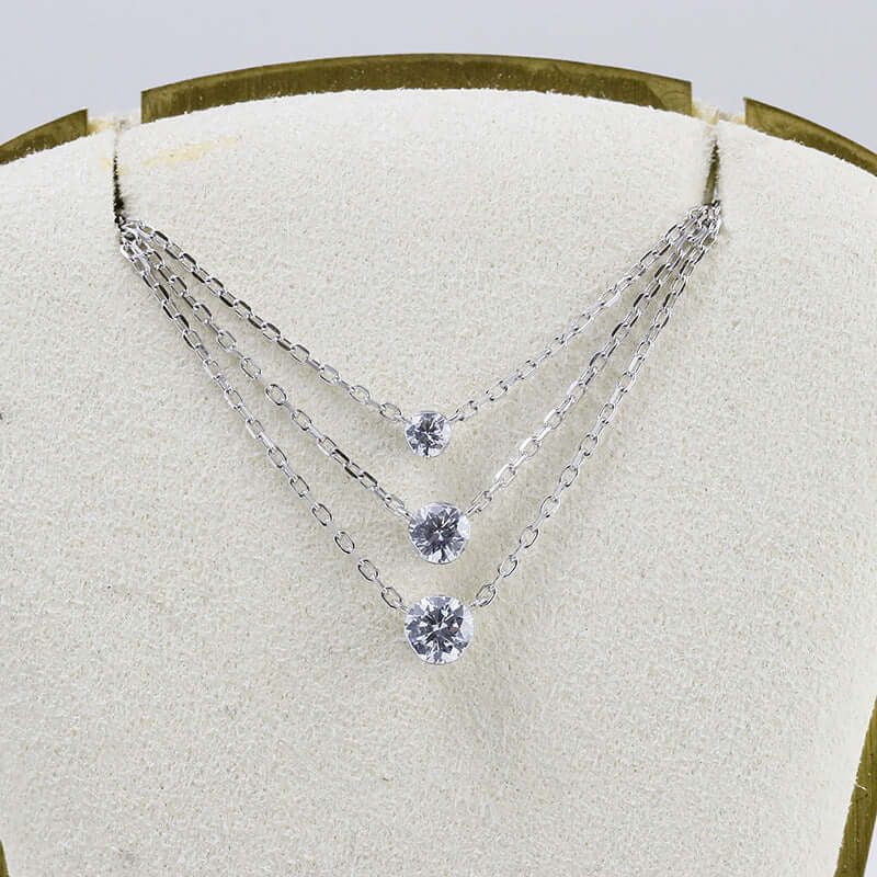 14K Gold Solitaire Moissanite Pendant Necklace for Women | Elegant Dainty Jewelry Gift for Anniversary, Birthday & Valentine's Day | Perfect for Everyday Wear & Special Occasions